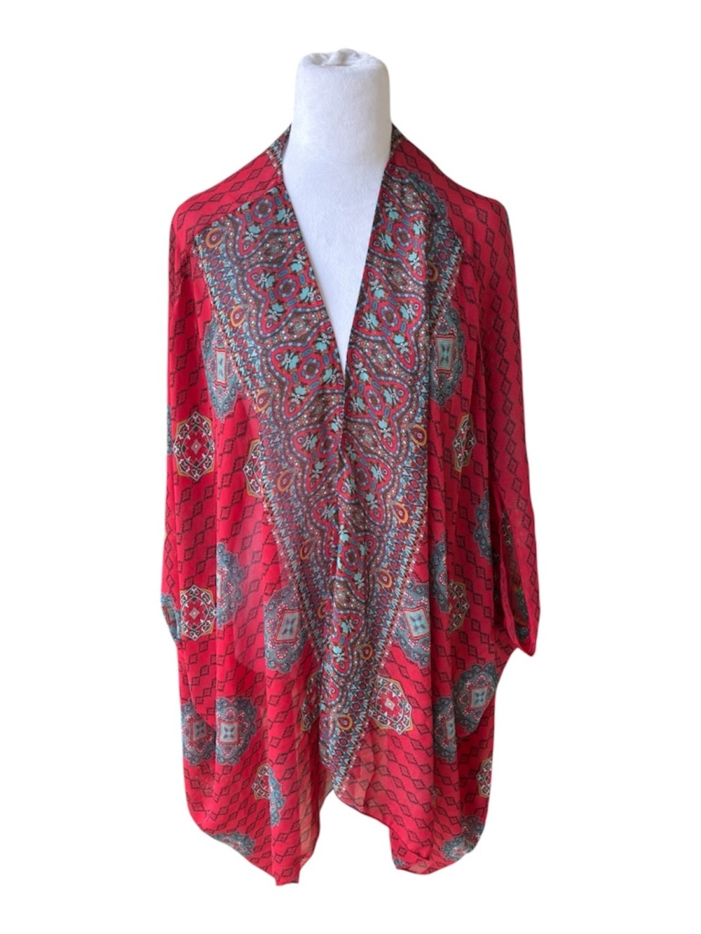 Yoyo 5 Geometric Printed Shawl-Size L